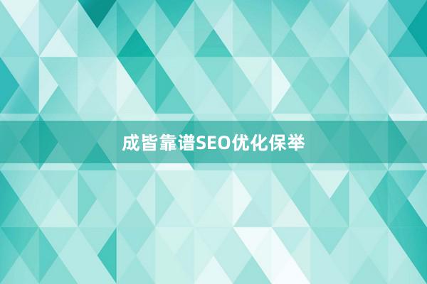 成皆靠谱SEO优化保举